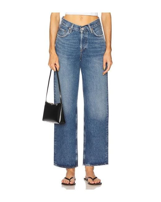 Agolde Blue V-Waist Baggy Jeans