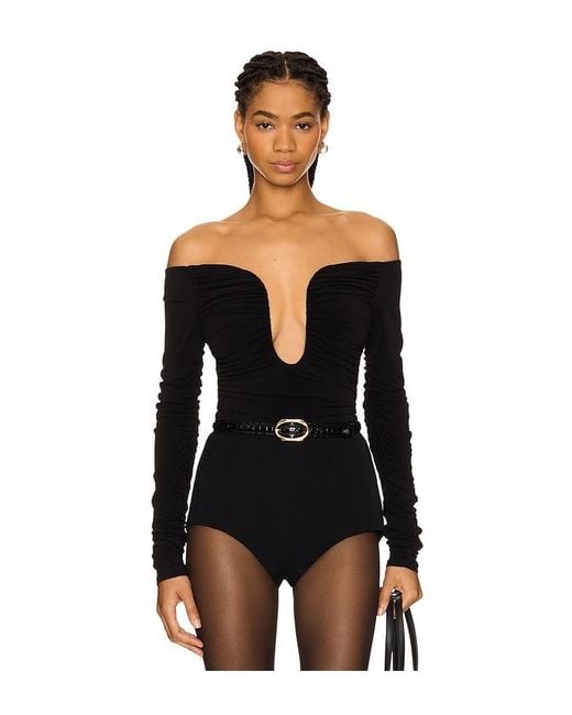 Lovers + Friends Black Ari Bodysuit