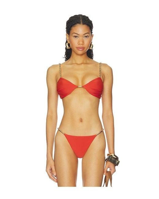 Devon Windsor Orange Emmie Bikini Top
