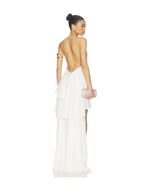 Lovers + Friends White Aiyanna Silk Maxi Dress
