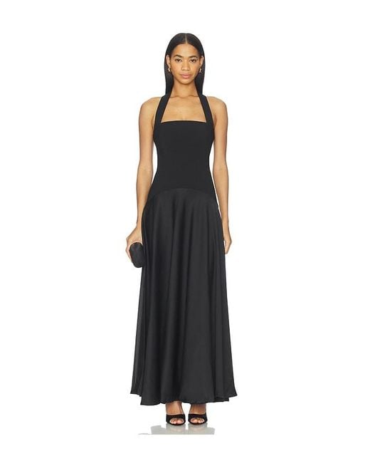 Runaway the Label Black Odina Square Neck Maxi Dress