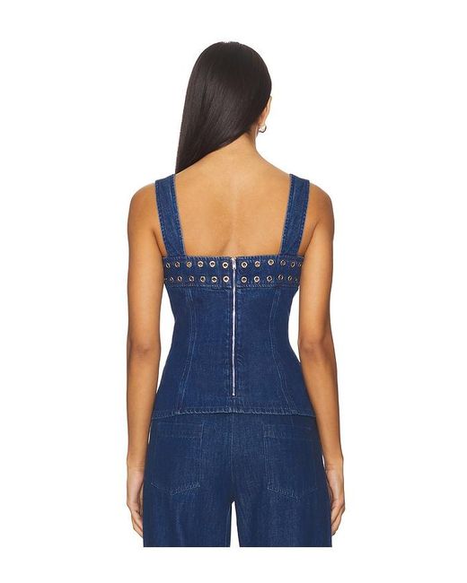 Amanda Uprichard Blue Thalia Top
