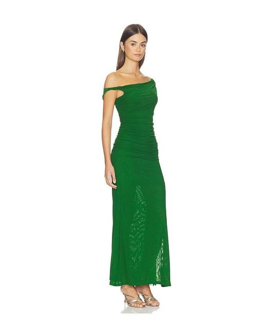Bardot Green Layana Asym Maxi Dress