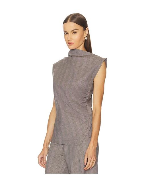 Jade Cropper Brown Asymmetric Top