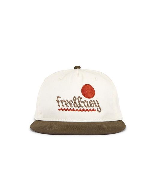 Free & Easy White High Summer Two Tone 5 Panel Snapback Hat