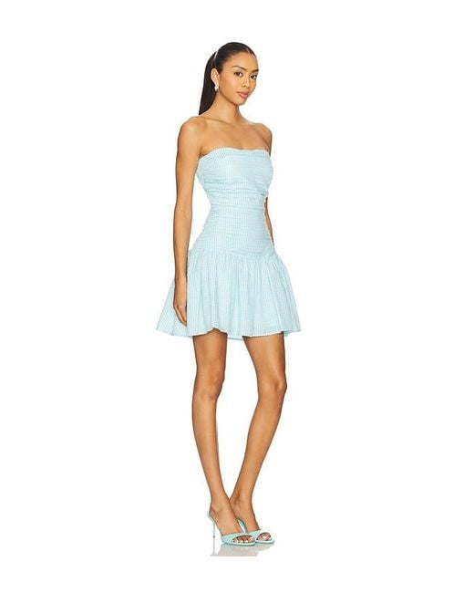 Line & Dot Blue Suree Gingham Dress