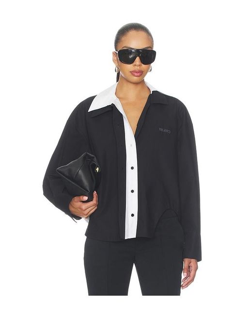 The Attico Blue Oversized Contrast Shirt