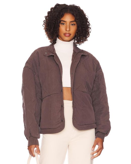 Blank NYC Quilted Jacket in Purple | Lyst