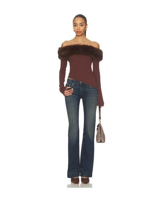 I.AM.GIA Red Off Shoulder Top