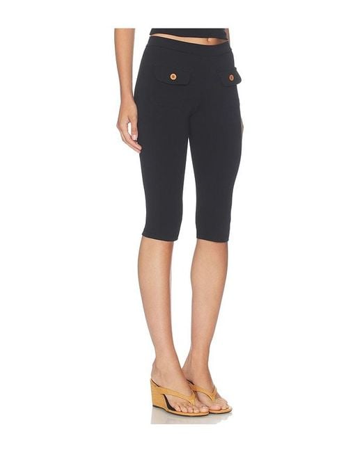 Oddli Black Button Capri