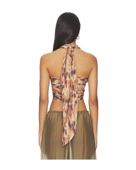 Ganni White Printed Wrap Scarf
