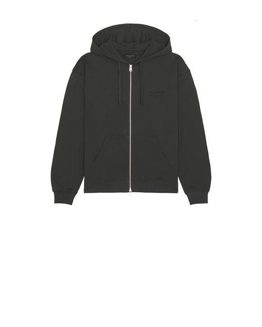 AllSaints Black Xander Zip Through Hoodie for men