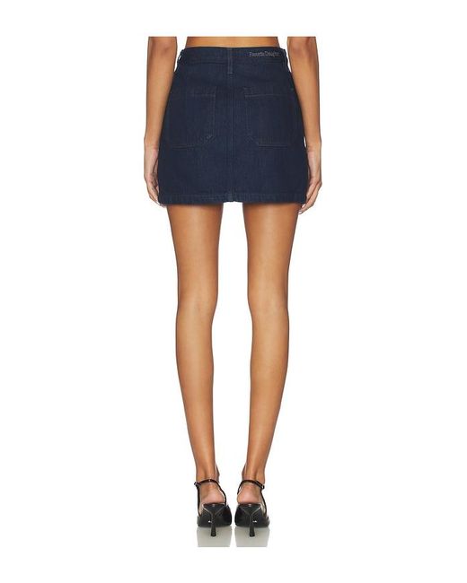 FAVORITE DAUGHTER Blue Mimi Mini Skirt