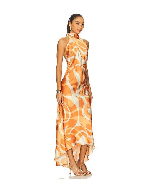 Vestido Fiore En Color Naranja Talla (También En M, S, Xl, Xs) MISA Los Angles de color Orange