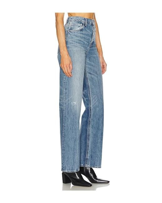 GRLFRND Blue Brooklyn High Rise Straight Jeans