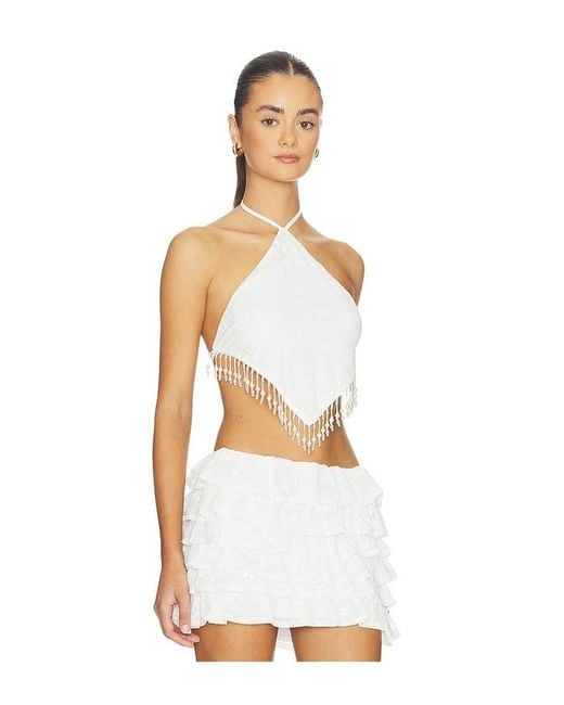 MORE TO COME White Leigh Halter Top