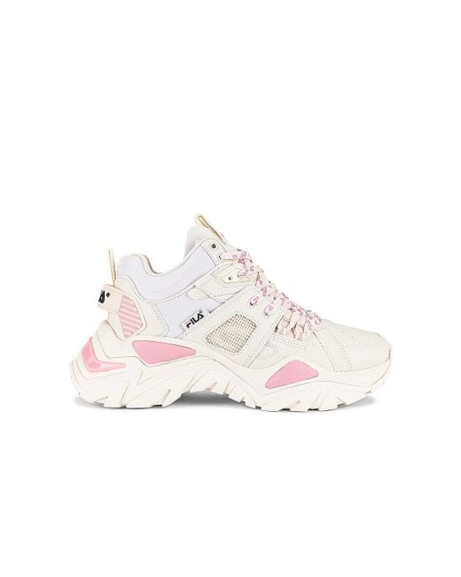 Fila Pink Cage Mid Mixed Media Sneaker