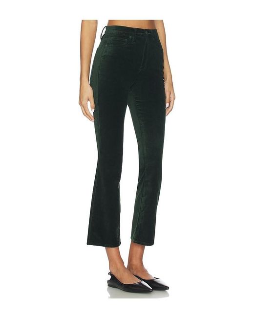 GOOD AMERICAN Black Velvet Good High Rise Kick Flare Pants
