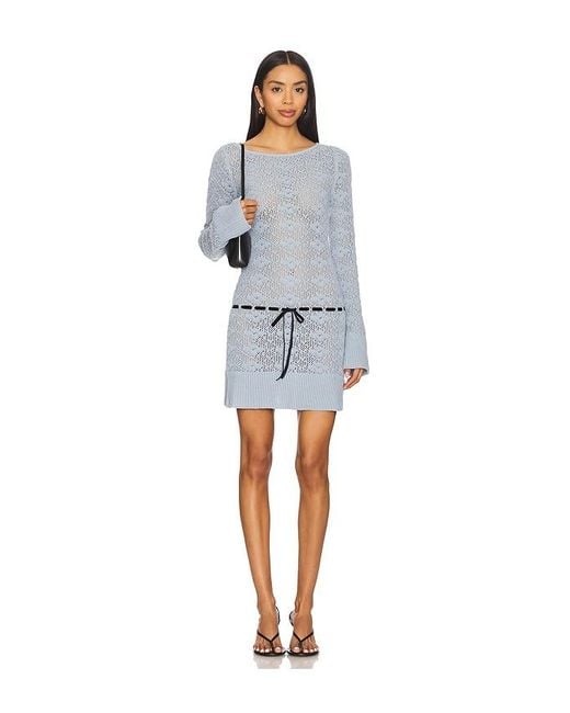 Asta Resort Blue Langärmeliges Minikleid Vivienne