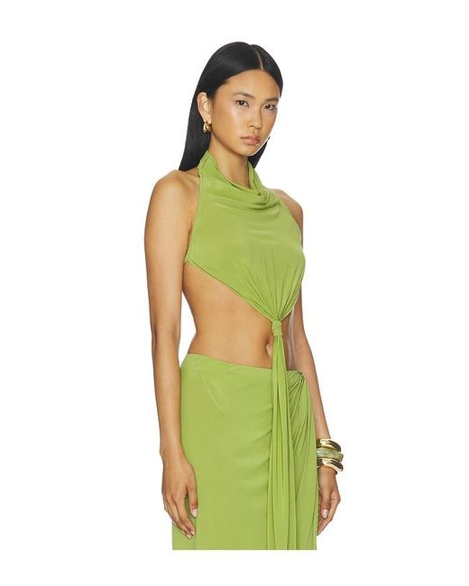 LOBA Green Lauren Tie Top