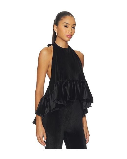 Azeeza Black Winston Velvet Top