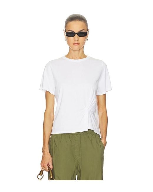 Velvet By Graham & Spencer White Rhou Short Sleeve Tee