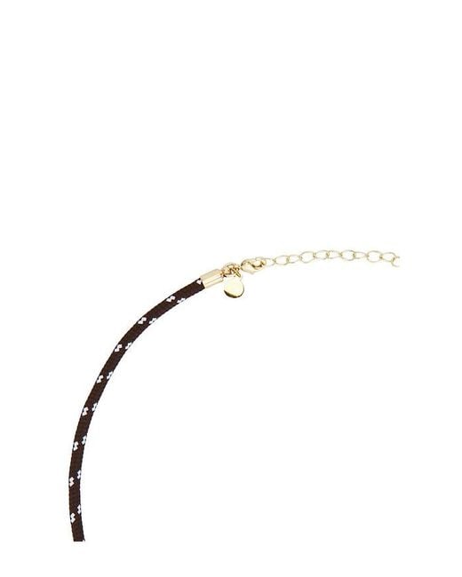 petit moments Black Paracord Beam Necklace