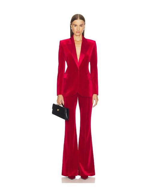 Nadine Merabi Red Beatrice Trousers