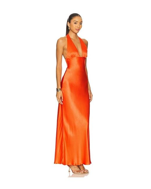 Bec & Bridge Carmela Halter Dress Orange