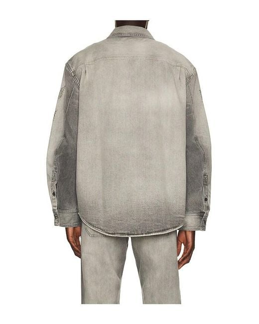 Off-White c/o Virgil Abloh Blue Denim Military Overshirt for men