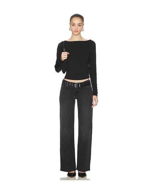 A.Brand Black 99 Wide Leg Jeans