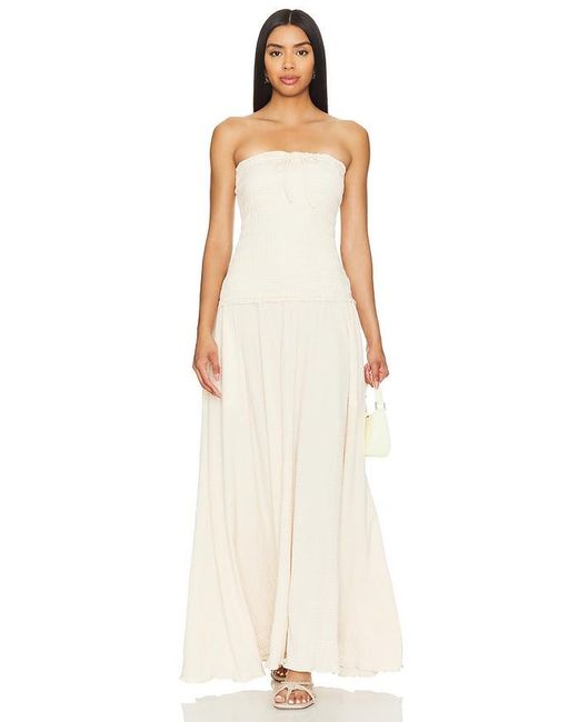 Lovers + Friends Natural KLEID GALE MAXI