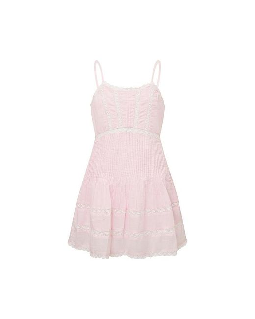 LoveShackFancy Pink Tween Havrea Dress