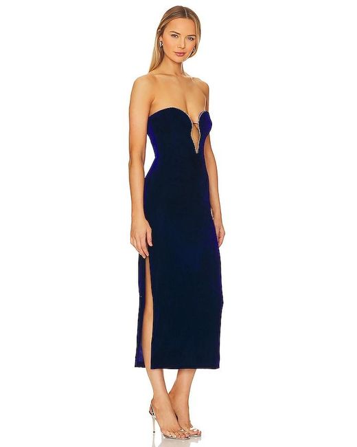 Bardot Blue Lilah Midi Dress