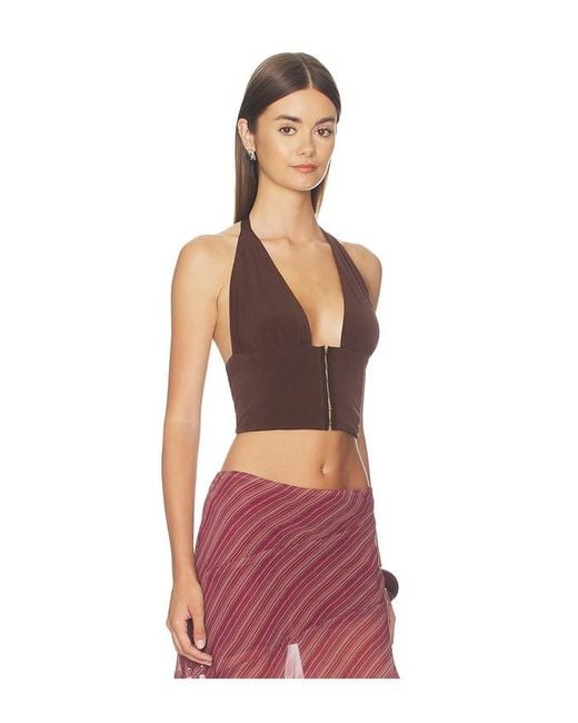 Bella Venice Red X Revolve Coco Halter Top