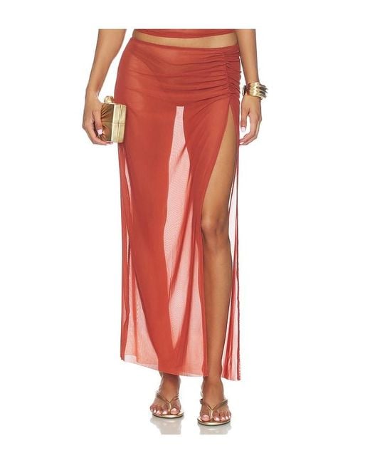 Bondeye Orange Claudia Maxi Skirt