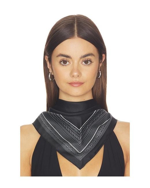 Lovers + Friends Black Alba Triangle Scarf