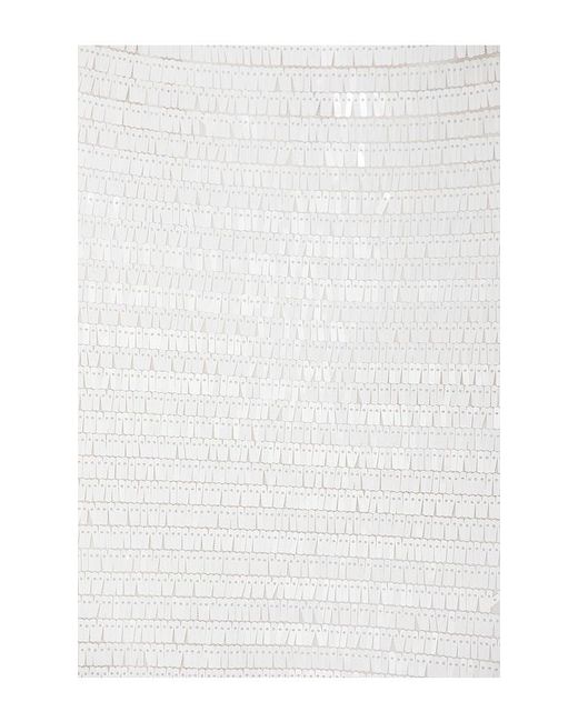Simon Miller White Sculpty Strapless Sequin Dress