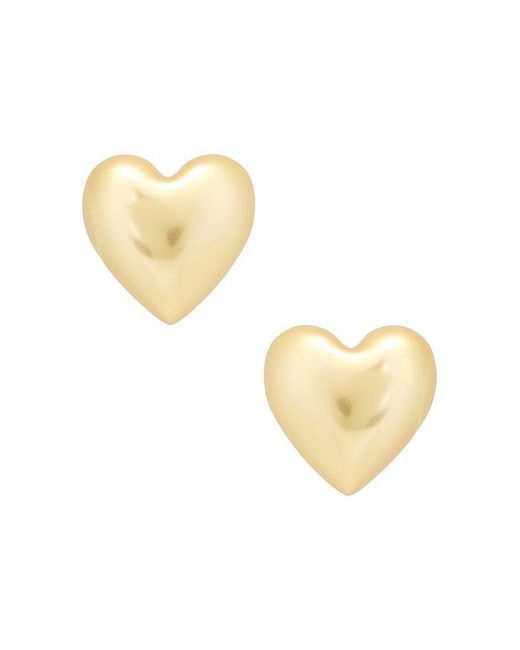 Roxanne Assoulin White The Puffy Heart Stud Earrings