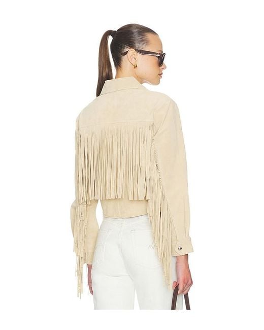Blank NYC Natural Fringe Jacket
