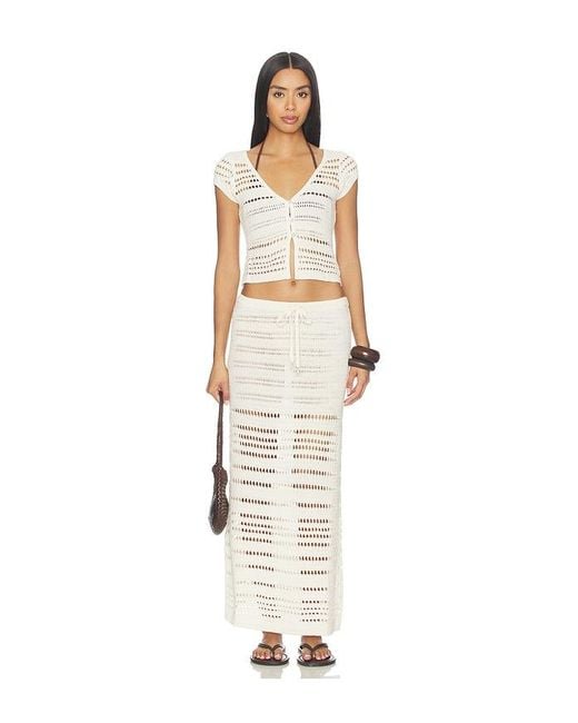 LSPACE White Tula Skirt