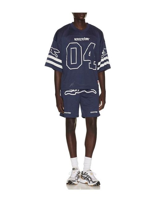 ICECREAM Blue Slurpee Mesh Shorts for men