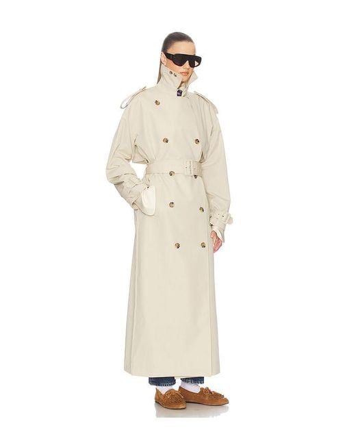 Helsa White Classic Oversized Trench