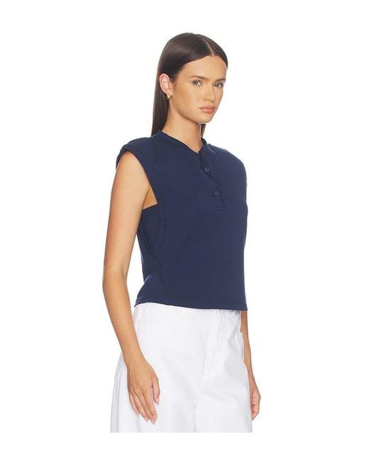 Jonathan Simkhai Blue Nessie Sleeveless Top
