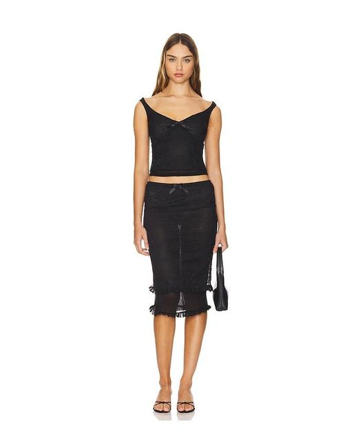 MAJORELLE Black Phoebe Top