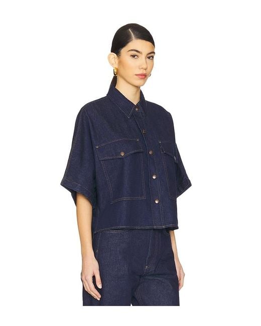 Camisa Taron En Color Azul Talla En Agolde de color Blue