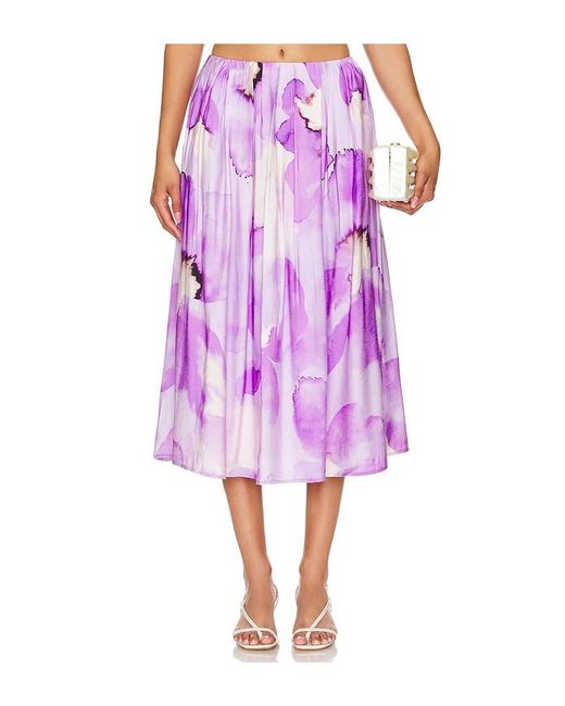 Bardot Purple Leia Midi Skirt