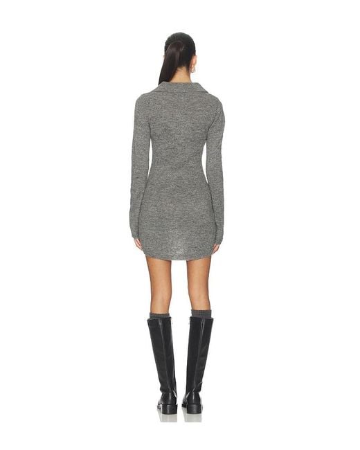 Amelie Teje Gray Norah Knit Mini Dress