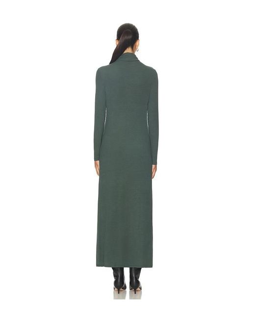 HATCH Green The Softest Rib Turtleneck Dress