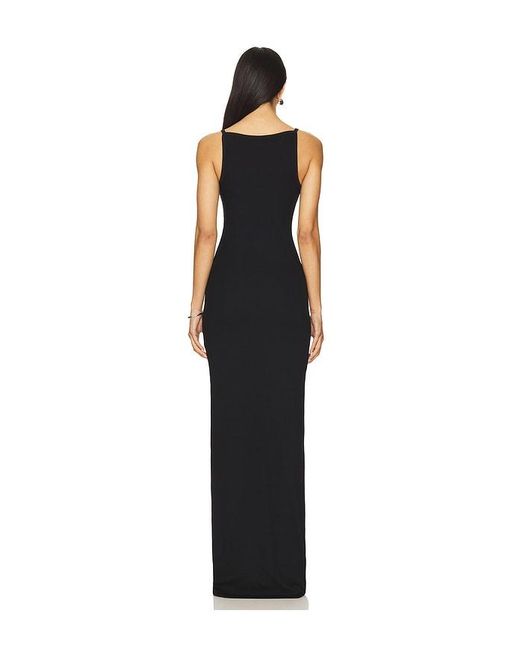 ÉTERNE Black Iris Maxi Dress